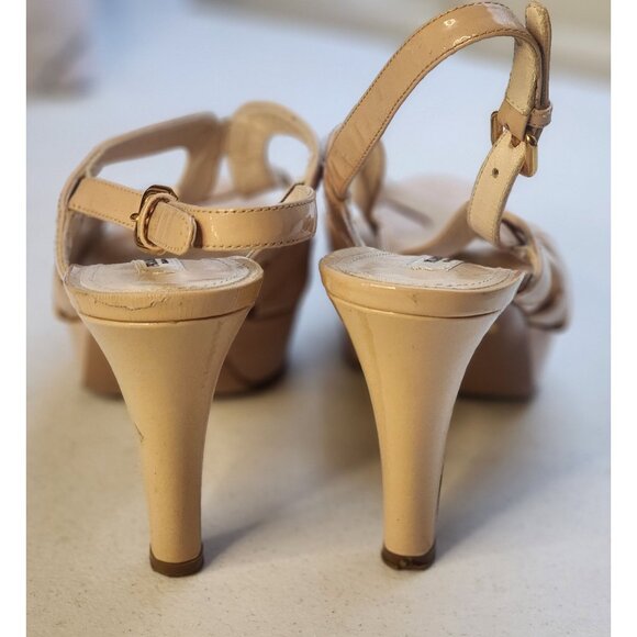 Authentic Prada nude patent leather Stiletto platform heels size 36.5 - Picture 6 of 7